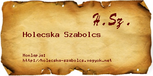 Holecska Szabolcs névjegykártya
